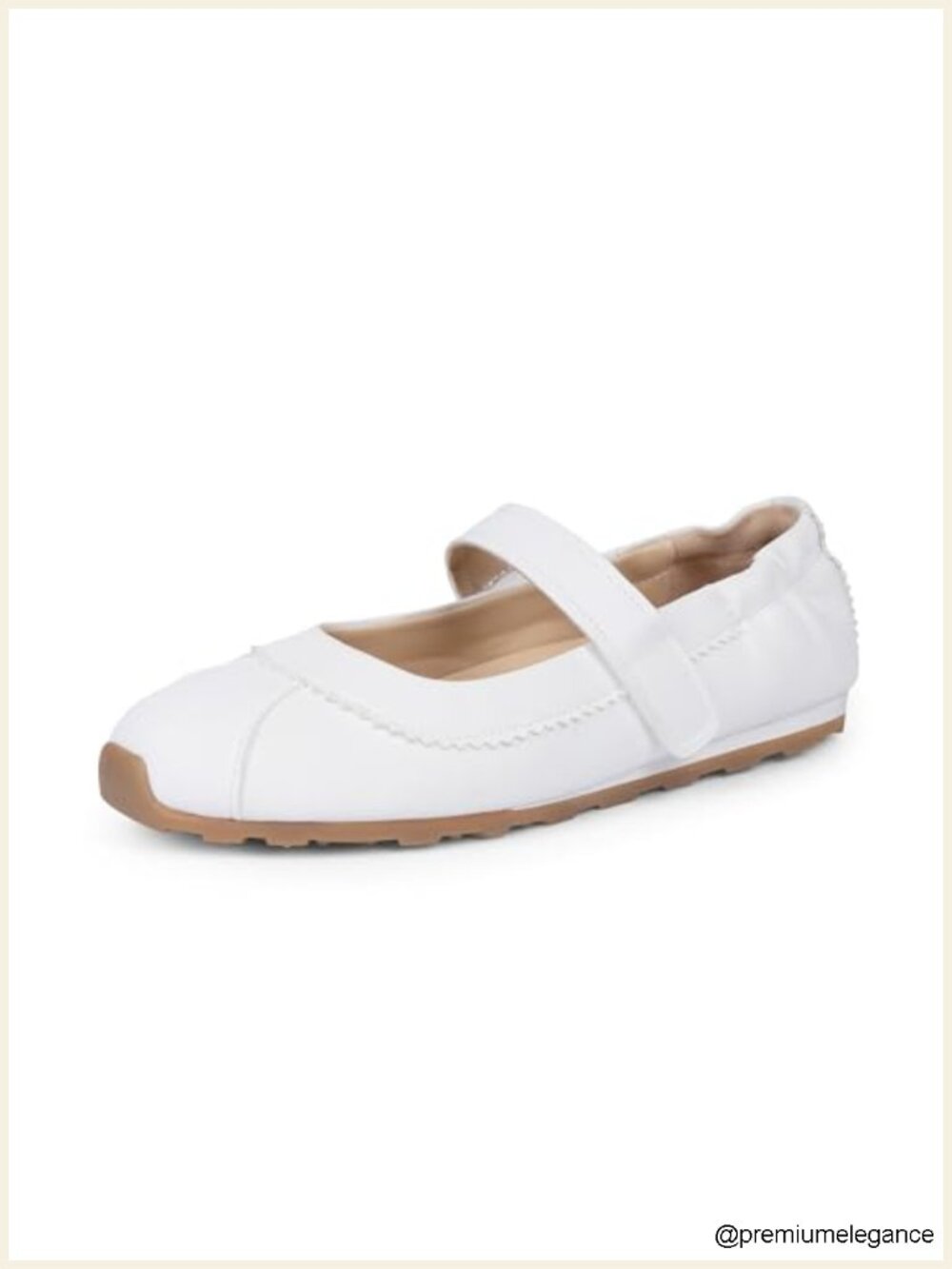 Mary Jane Ballet Sneakers Women Flat Dressy Casual Walking Shoes Faux Leather